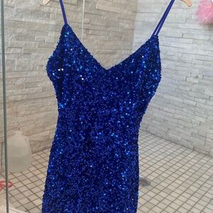 Windsor Royal Blue Sequin Mini Dress